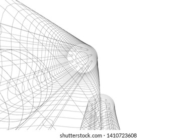 Concept 3d architecture, vector illustration