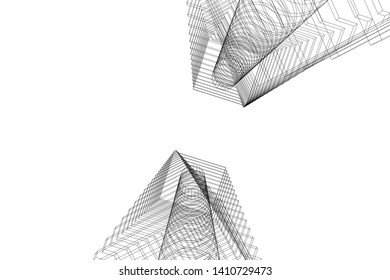 Concept 3d architecture, vector illustration