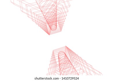 Concept 3d architecture, vector illustration