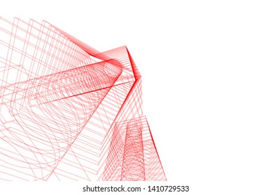 Concept 3d architecture, vector illustration