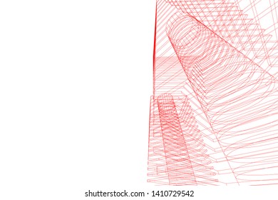 Concept 3d architecture, vector illustration