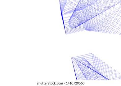 Concept 3d architecture, vector illustration