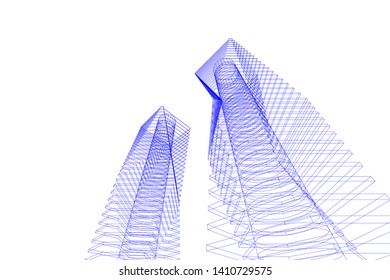 Concept 3d architecture, vector illustration