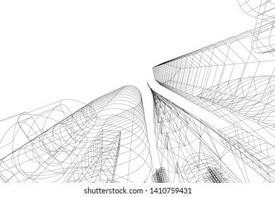 Concept 3d architecture, vector illustration