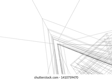 Concept 3d architecture, vector illustration