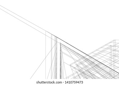 Concept 3d architecture, vector illustration