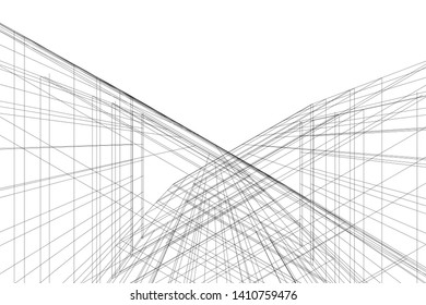 Concept 3d architecture, vector illustration