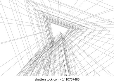 Concept 3d architecture, vector illustration