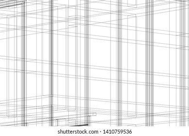 Concept 3d architecture, vector illustration