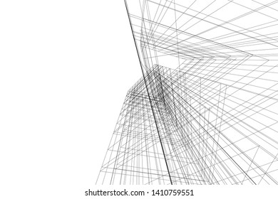 Concept 3d architecture, vector illustration