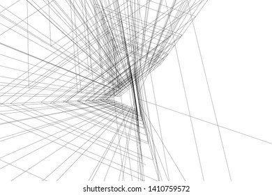 Concept 3d architecture, vector illustration