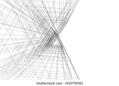 Concept 3d architecture, vector illustration