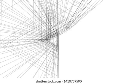 Concept 3d architecture, vector illustration