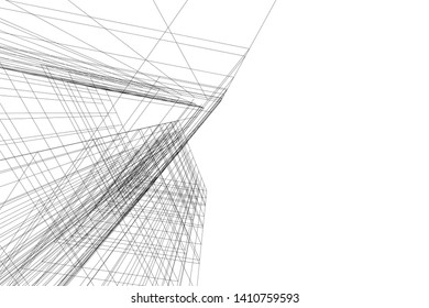Concept 3d architecture, vector illustration