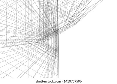 Concept 3d architecture, vector illustration