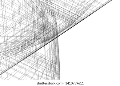 Concept 3d architecture, vector illustration