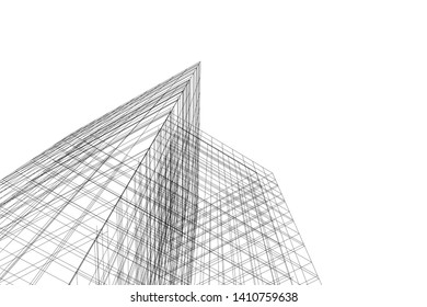 Concept 3d architecture, vector illustration
