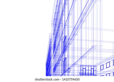Concept 3d architecture, vector illustration