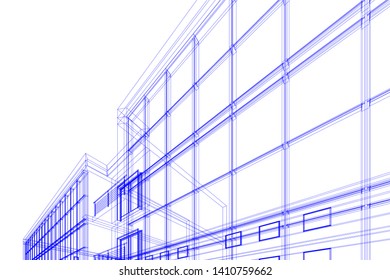 Concept 3d architecture, vector illustration