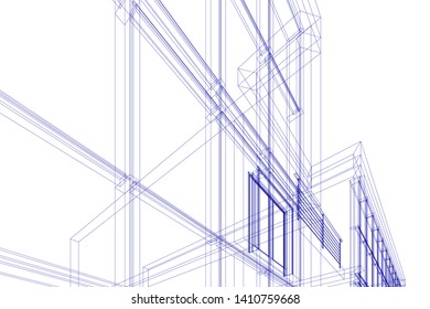 Concept 3d architecture, vector illustration