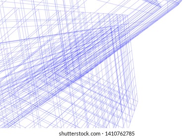 Concept 3d architecture, vector illustration
