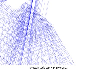 Concept 3d architecture, vector illustration