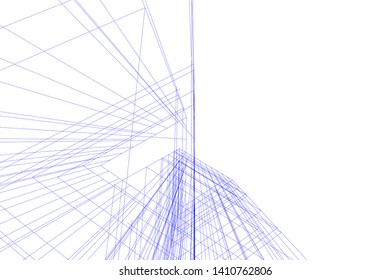 Concept 3d architecture, vector illustration