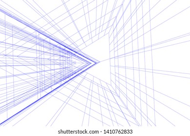 Concept 3d architecture, vector illustration