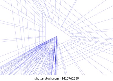 Concept 3d architecture, vector illustration