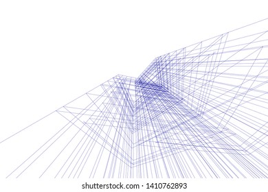 Concept 3d architecture, vector illustration