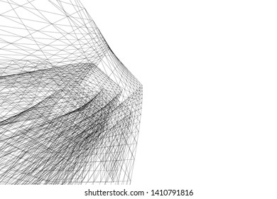 Concept 3d architecture, vector illustration