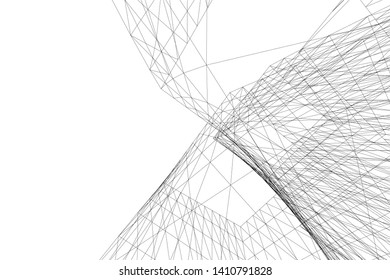 Concept 3d architecture, vector illustration