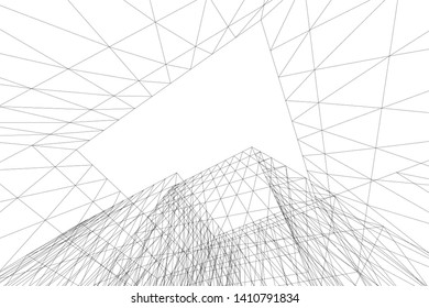 Concept 3d architecture, vector illustration