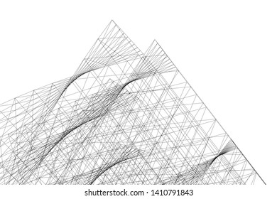 Concept 3d architecture, vector illustration