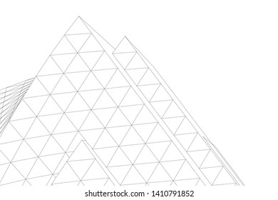 Concept 3d architecture, vector illustration