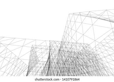 Concept 3d architecture, vector illustration