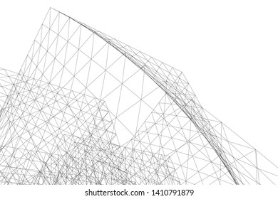 Concept 3d architecture, vector illustration