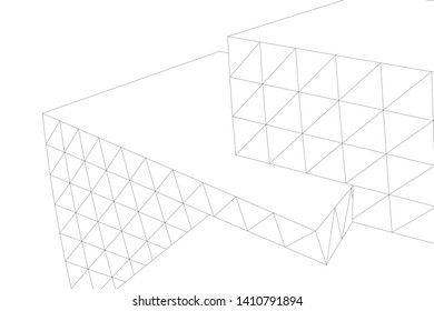 Concept 3d architecture, vector illustration
