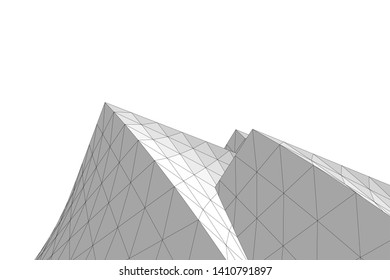 Concept 3d architecture, vector illustration