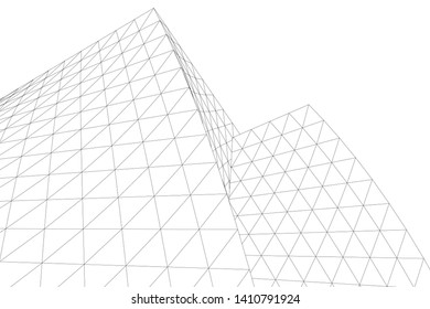 Concept 3d architecture, vector illustration