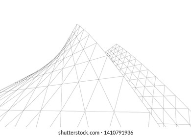 Concept 3d architecture, vector illustration