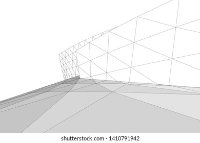 Concept 3d architecture, vector illustration