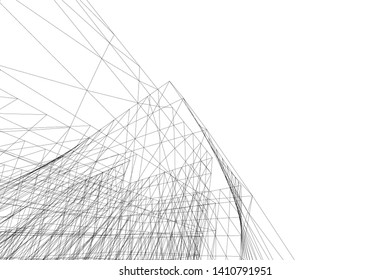 Concept 3d architecture, vector illustration
