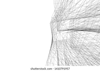 Concept 3d architecture, vector illustration