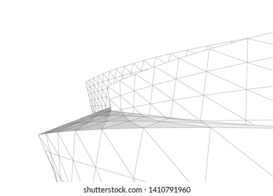 Concept 3d architecture, vector illustration