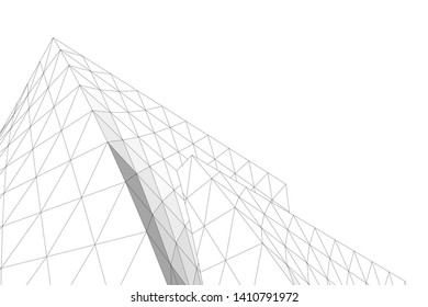Concept 3d architecture, vector illustration