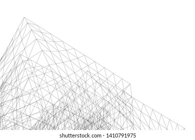 Concept 3d architecture, vector illustration