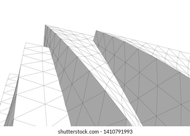 Concept 3d architecture, vector illustration