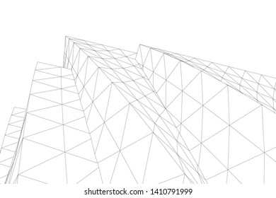 Concept 3d architecture, vector illustration