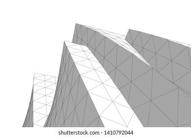 Concept 3d architecture, vector illustration